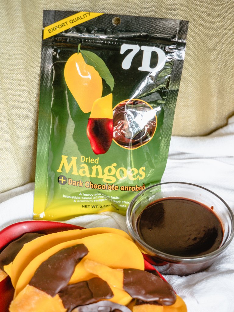 7D Dried Mangoes (Dark Chocolate Enrobed) 80 Grams
