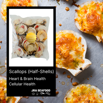 Half-Shelled Scallops 1Kg (55 to 60 pieces)