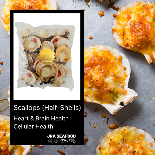 Half-Shelled Scallops 1Kg (55 to 60 pieces)